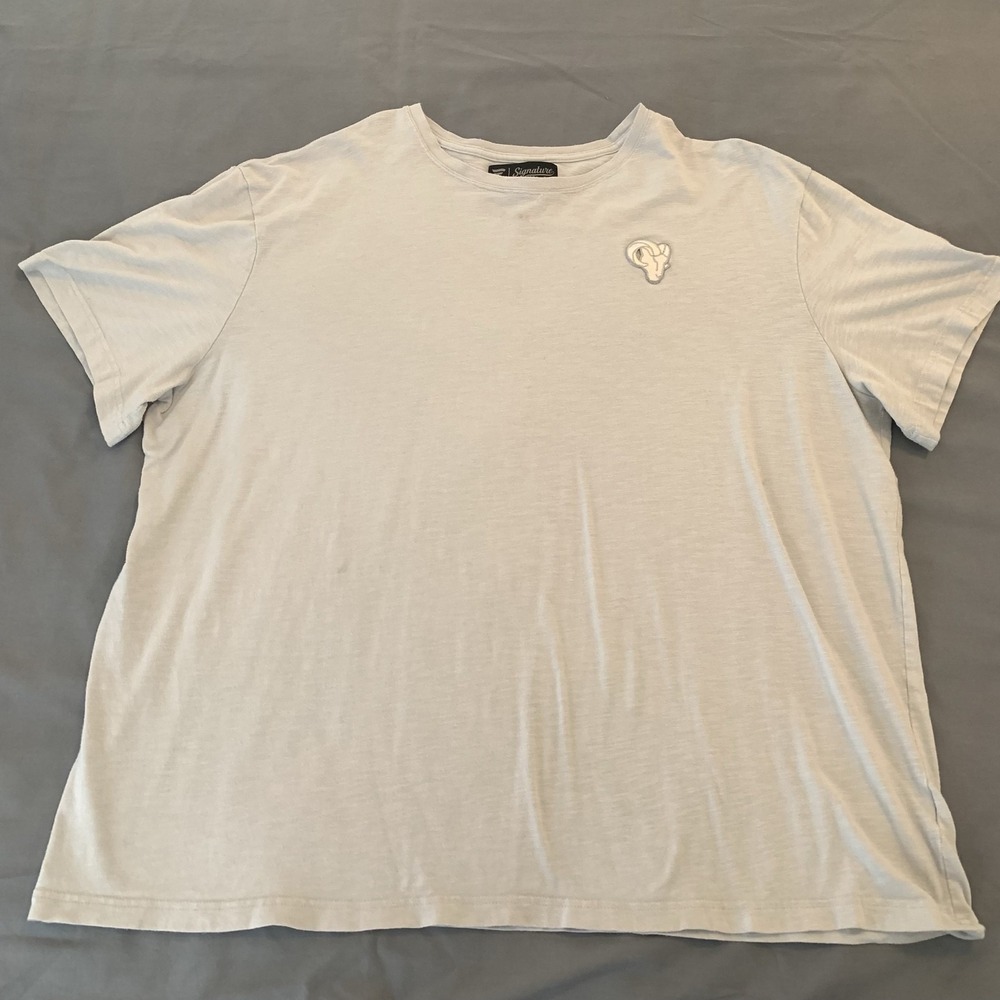 Fanatics Signature Shirt Mens 3XL Gray L.A. Rams Tribute Embroidered Logo Tee